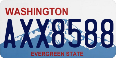 WA license plate AXX8588