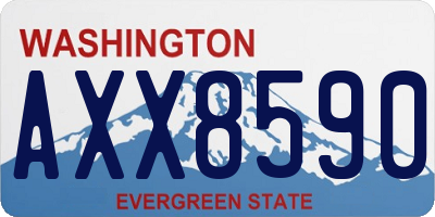 WA license plate AXX8590