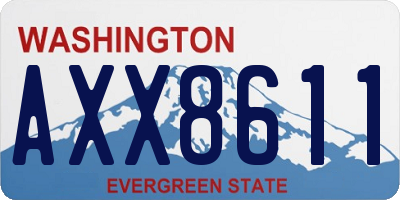 WA license plate AXX8611