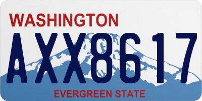 WA license plate AXX8617