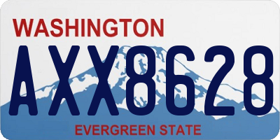 WA license plate AXX8628