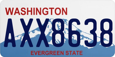 WA license plate AXX8638