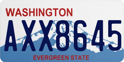 WA license plate AXX8645