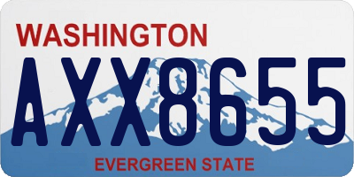 WA license plate AXX8655