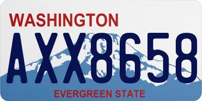 WA license plate AXX8658