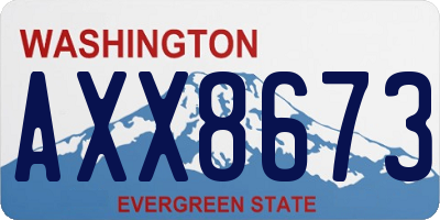 WA license plate AXX8673