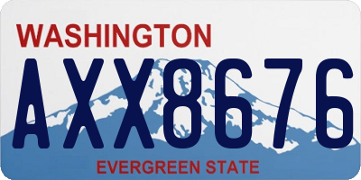 WA license plate AXX8676
