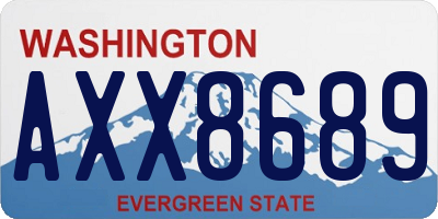 WA license plate AXX8689