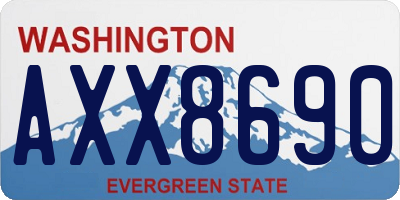 WA license plate AXX8690