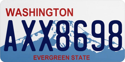 WA license plate AXX8698