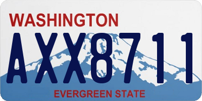 WA license plate AXX8711