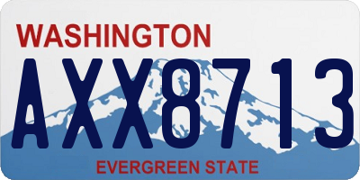 WA license plate AXX8713
