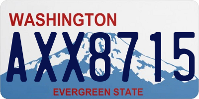 WA license plate AXX8715