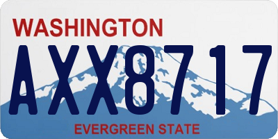 WA license plate AXX8717