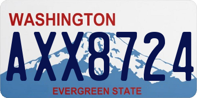 WA license plate AXX8724
