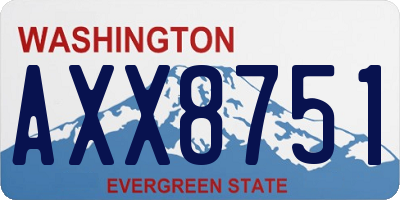 WA license plate AXX8751