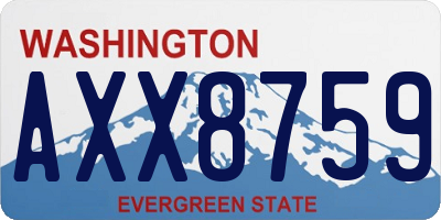 WA license plate AXX8759