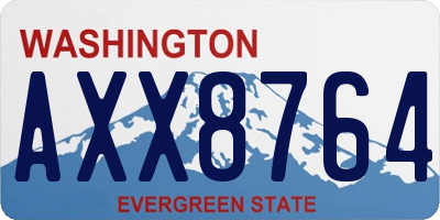 WA license plate AXX8764