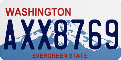 WA license plate AXX8769