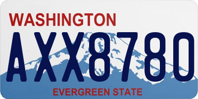 WA license plate AXX8780