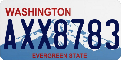 WA license plate AXX8783
