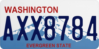 WA license plate AXX8784