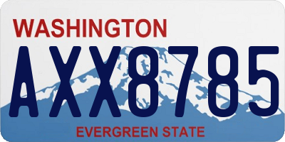 WA license plate AXX8785
