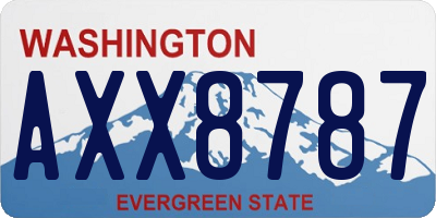 WA license plate AXX8787