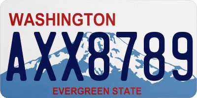 WA license plate AXX8789