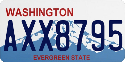 WA license plate AXX8795