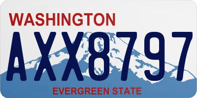 WA license plate AXX8797