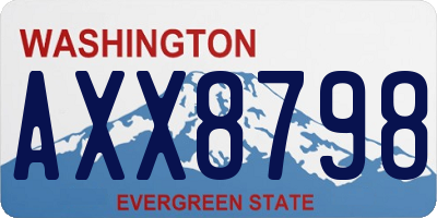 WA license plate AXX8798
