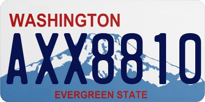 WA license plate AXX8810