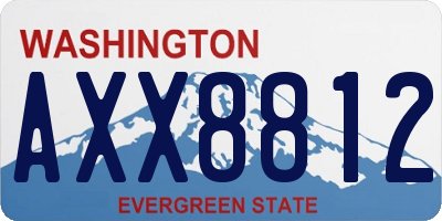 WA license plate AXX8812