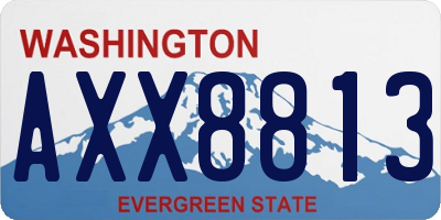 WA license plate AXX8813