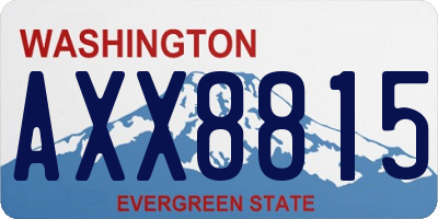 WA license plate AXX8815