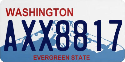 WA license plate AXX8817