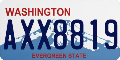 WA license plate AXX8819