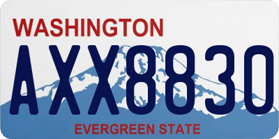 WA license plate AXX8830