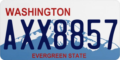 WA license plate AXX8857
