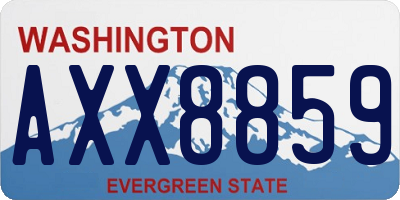 WA license plate AXX8859