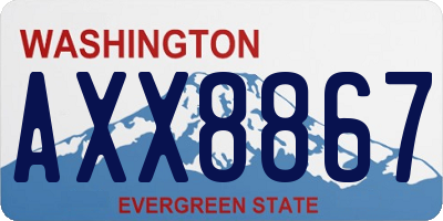 WA license plate AXX8867