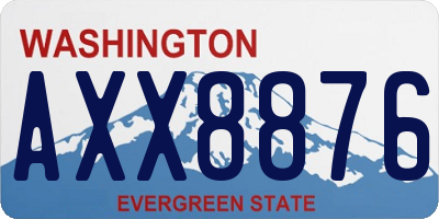 WA license plate AXX8876