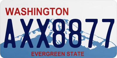WA license plate AXX8877