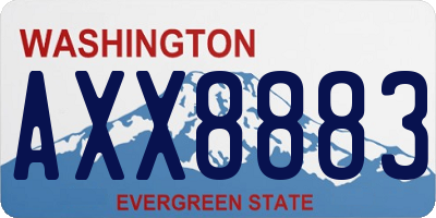 WA license plate AXX8883