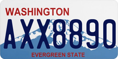 WA license plate AXX8890