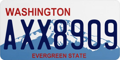 WA license plate AXX8909
