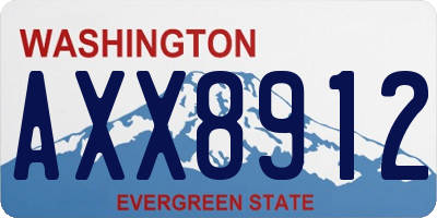 WA license plate AXX8912