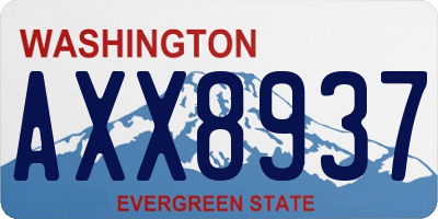 WA license plate AXX8937