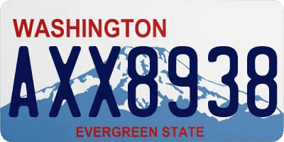 WA license plate AXX8938